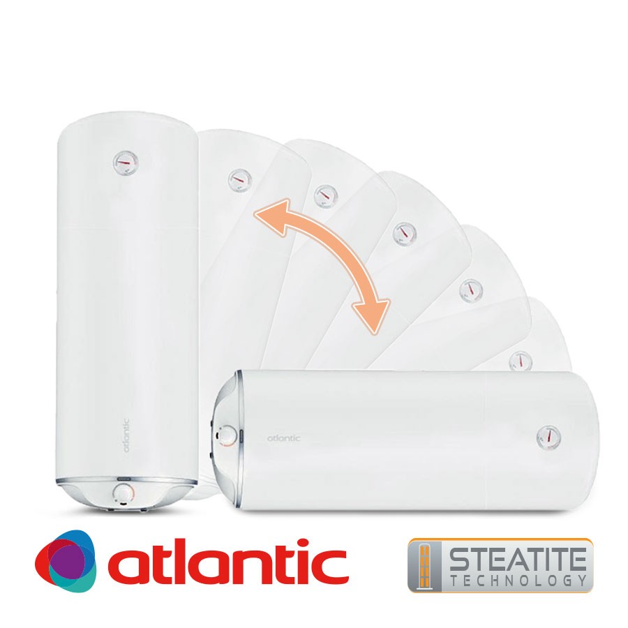 Електрически бойлер 50 литра Atlantic Steatite Slim, мултипозиционен