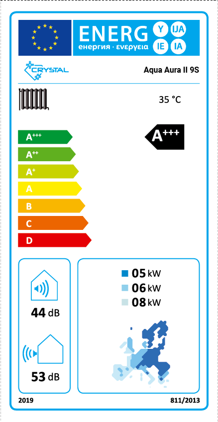 Инверторна термопомпа въздух-вода Crystal Aqua Aura II 9S, 9 kW